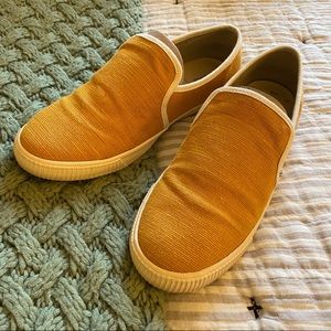 TOMS Yellow Clemente Canvas Slip-Ons